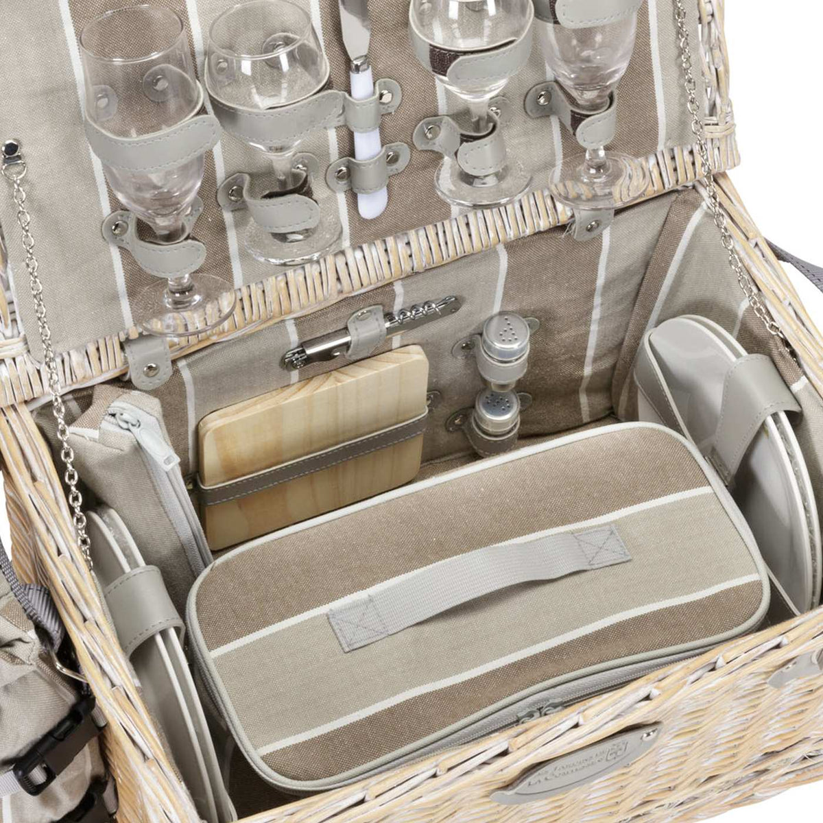 Picnickmand Polo Club - 4 personen