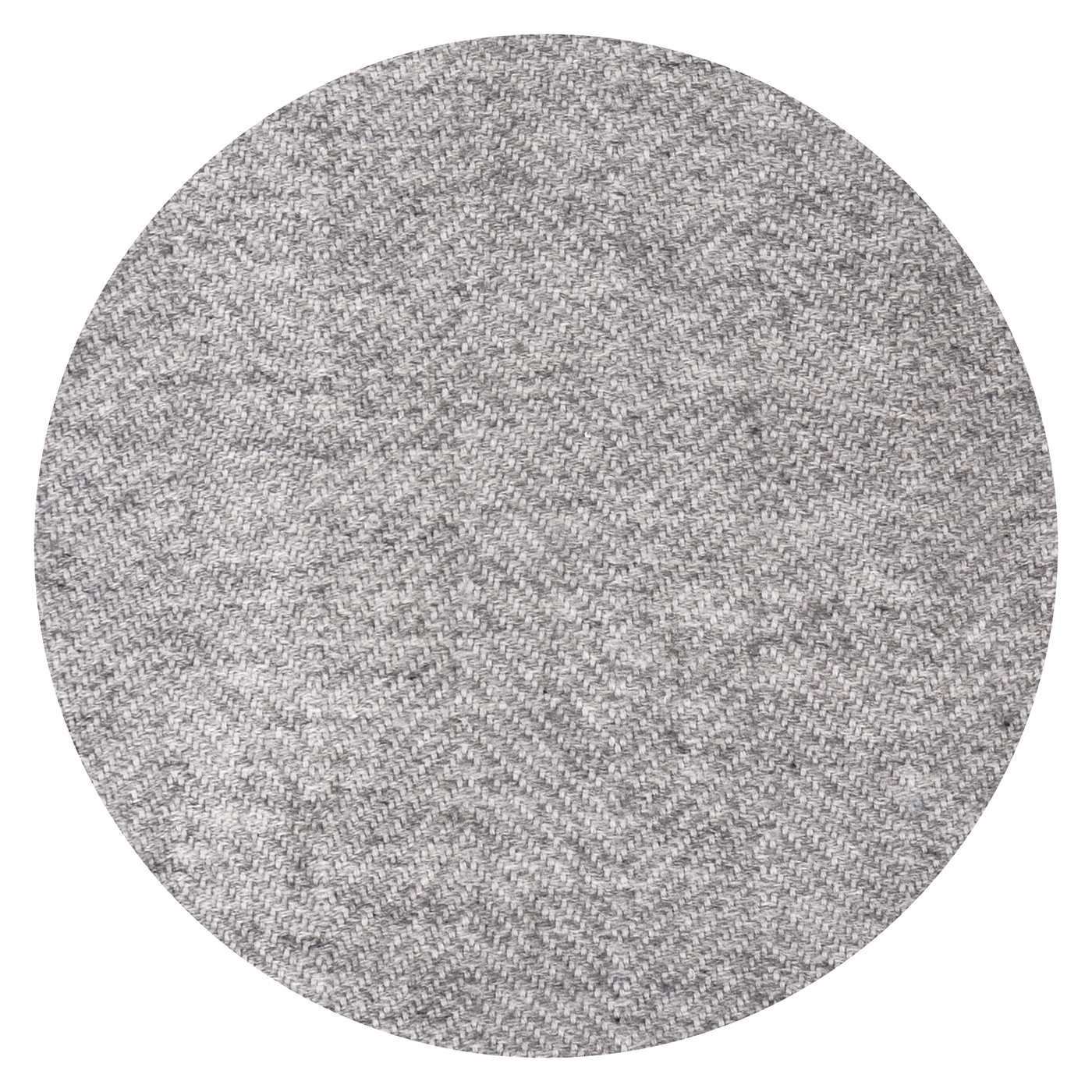 Wollen deken in grijs en ivoor - Grote visgraat - 130 x 200 cm