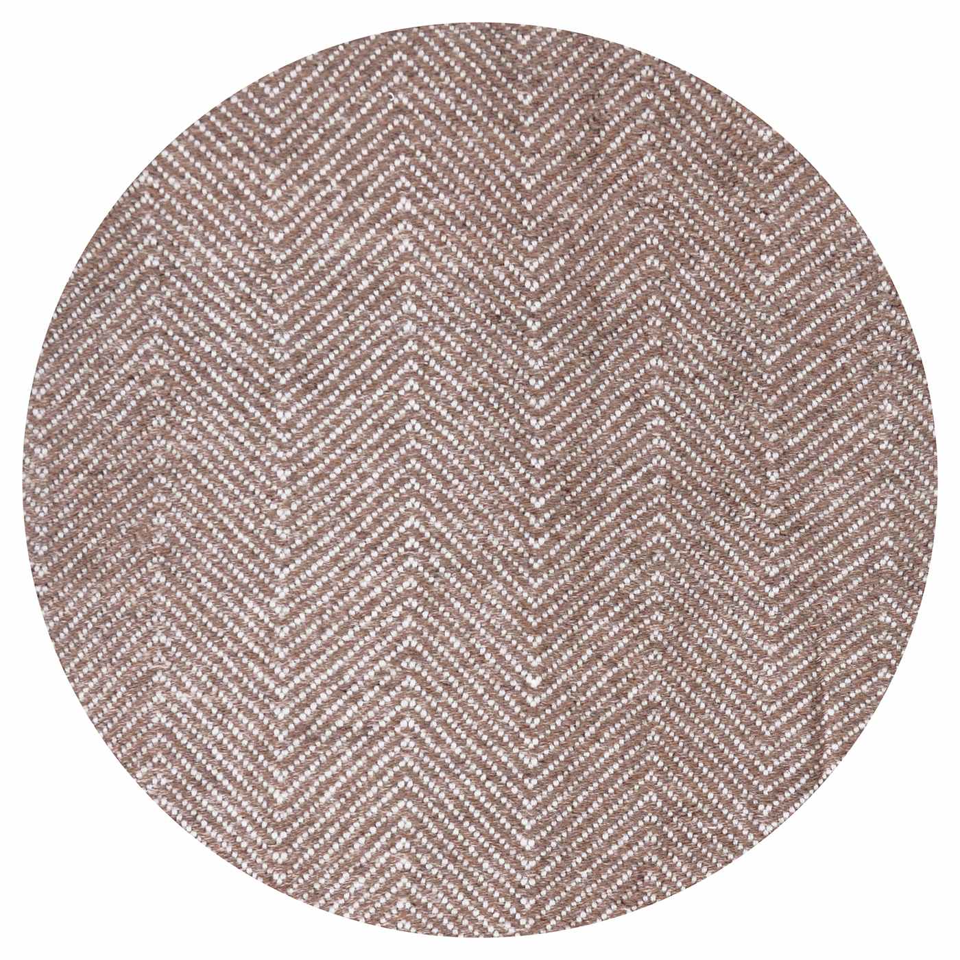 Wollen deken in bruin en ivoor - Grote visgraat - 130 x 200 cm