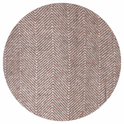 Wollen deken in bruin en ivoor - Grote visgraat - 130 x 200 cm