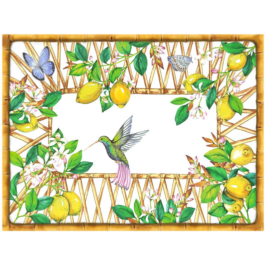 Placemat (40 x 30 cm) met citroenen - Set van 6