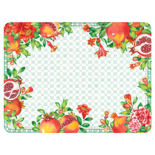 Placemat (40 x 30 cm) met granaatappel - Set van 6
