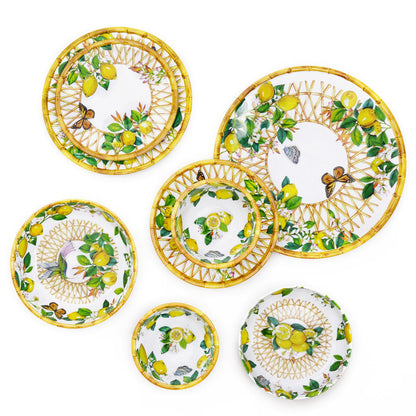 Ronde serveerschaal in melamine met citroenen - Ø 35,5 cm