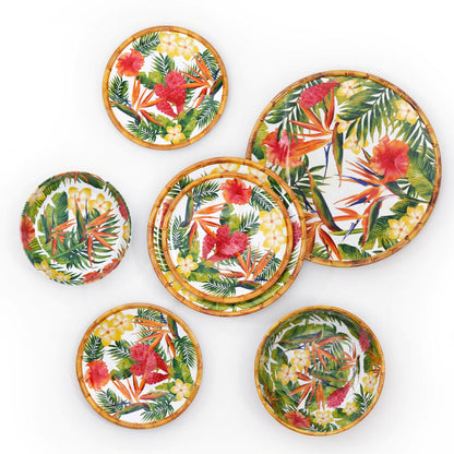 Soepbord van melamine met bloemen - Ø 20 cm