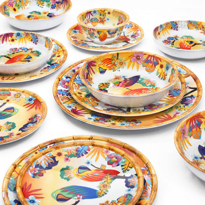 Soepbord van melamine met papegaaien - Ø 20 cm