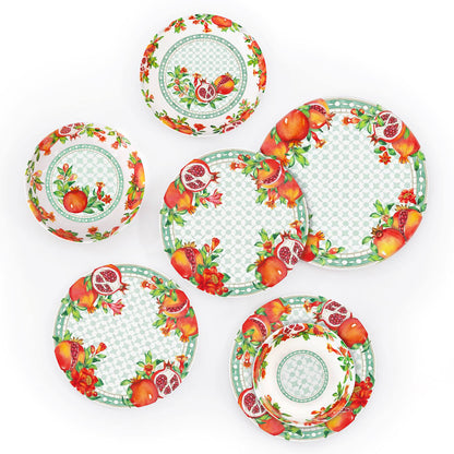 Groot plat bord van melamine granaatappel - Ø 28 cm