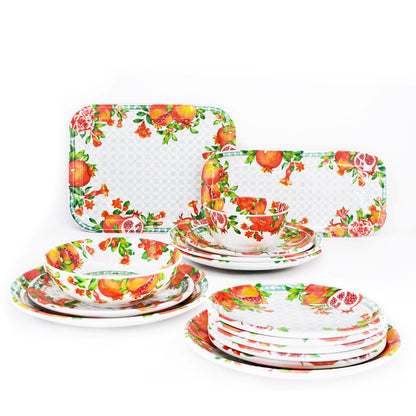 Groot diep bord van melamine granaatappel - 19 cm