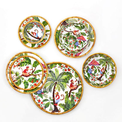Groot soepbord melamine met aapjes - Ø 23 cm