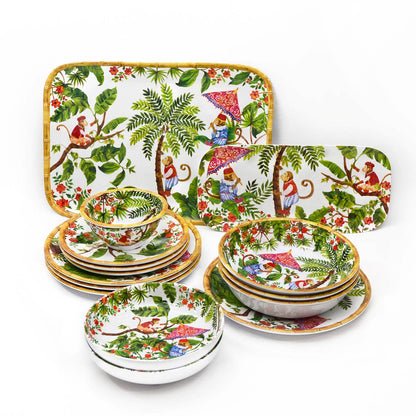 Diepe melamine slakom met aapjes - Ø 25 cm